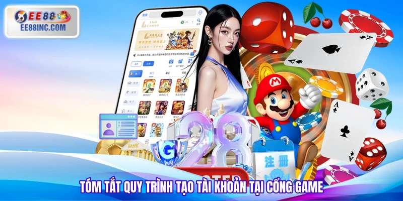 Tóm tắt quy trình tạo tài khoản tại cổng game Tóm tắt quy trình tạo tài khoản tại cổng game
